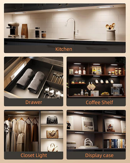 EZVALO Under Cabinet Lighting, Wireless Closet Lights, 50 LED Rechargeable - Image 8