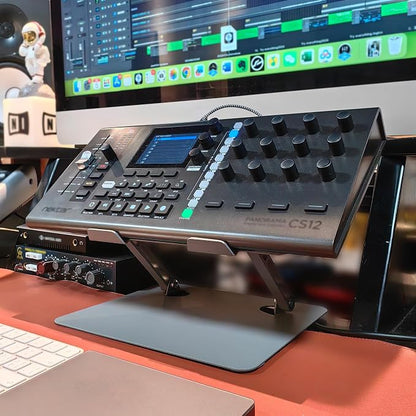 Home Studio Small Desktop Mixer Stand, Aluminum Portable Folding Heat - Image 6