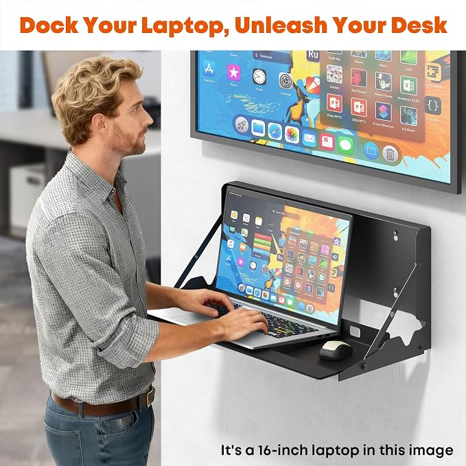 Flip Down Keyboard Tray Wall-Mount - Image 5