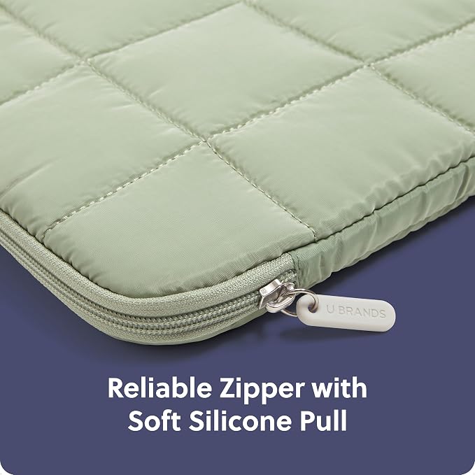 U Brands Nylon Puffer Zipping Large Laptop Sleeve, 10.5" x 15", Computer - Image 4