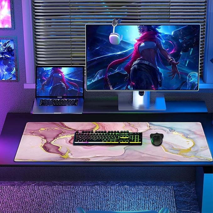 Galdas Gaming Mouse Pad Cool Flash Pattern XXL XL Large Mouse Pad Long Extended - Image 8