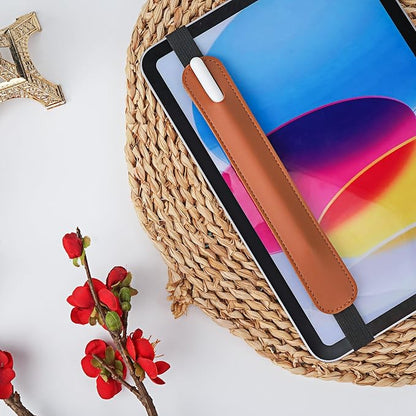 Vegan Leather Elastic Band Stylus Holder, Capacitive Pen Case - Image 5