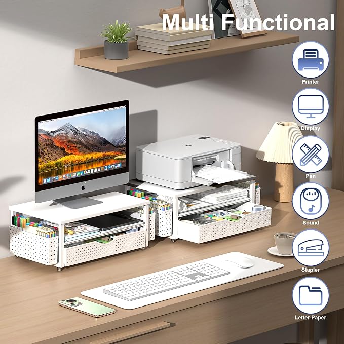Desk Organizer and Accessories, Computer Monitor Stand Riser - Image 5
