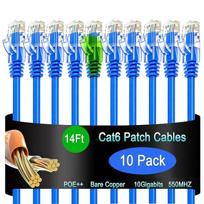 Cat6 Ethernet Patch Cable 14 ft, Cat6 by Lysymixs