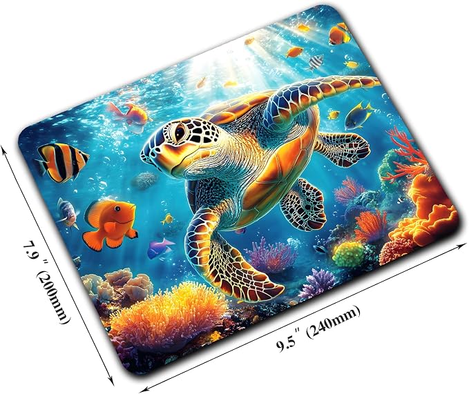 Sea Animal Colorful Turtle Mouse Pads - Image 2