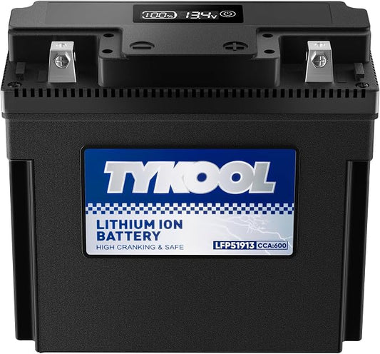 TYKOOL 51913, Digital Readout, High Performance Lithium Phosphate Motorcycle by TYKOOL