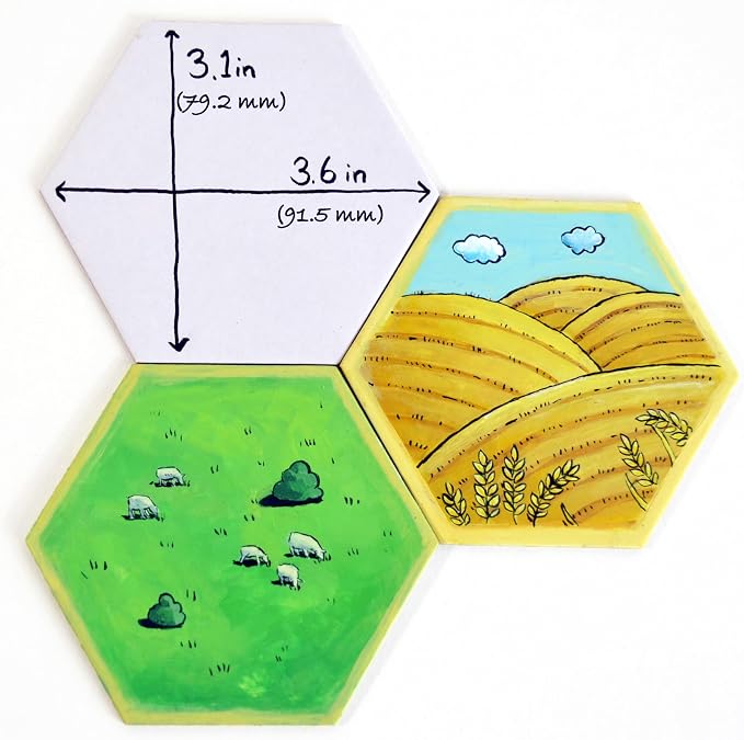 Apostrophe Games Hexagon Board Game Tiles – 20Pcs Large Game Board Pieces – - Image 3