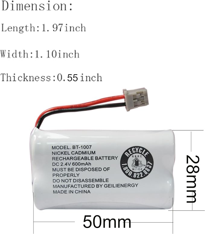 GEILIENERGY BT-1007 Cordless Phone Battery Compatible - Image 3