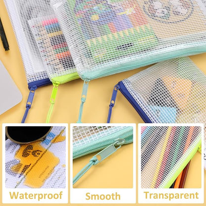 24PCS Mesh Zipper Pouch Storage Bags, 8 Sizes Board Game Bags, 12 Colors - Image 3