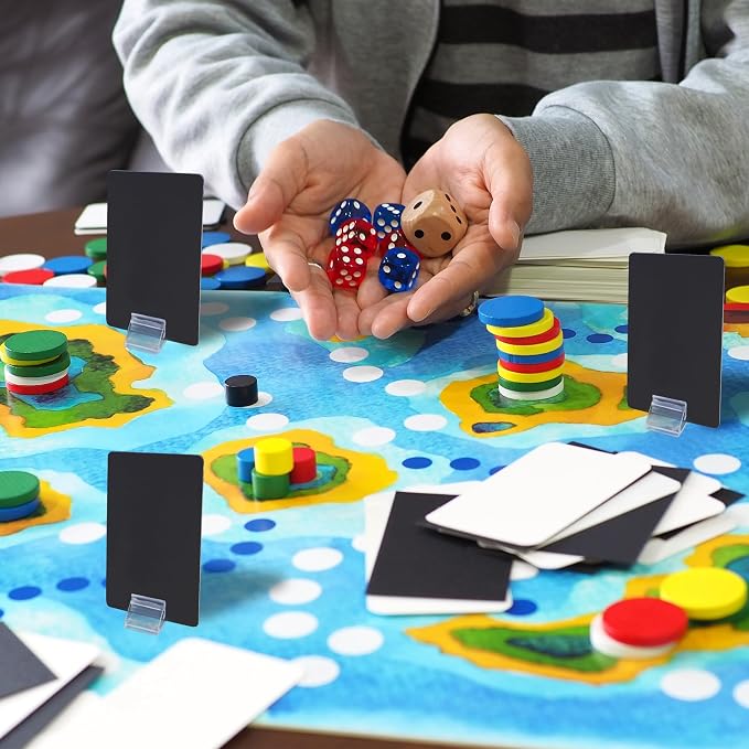 120 PCS Plastic Game Card Stands Blank Board Markers Holder - Image 4
