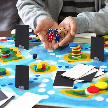 120 PCS Plastic Game Card Stands Blank Board Markers Holder - Image 4
