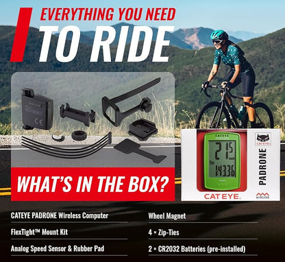 CATEYE Padrone Wireless Bike Computer – Oversized Display Cyclocomputer - Image 9