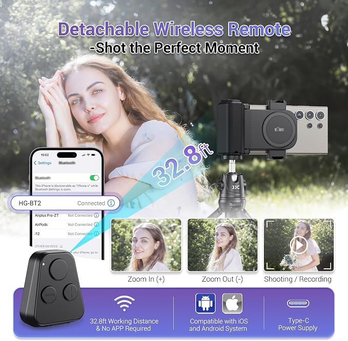 KIWIFOTOS Universal Phone Camera Grip Phone Tripod Mount - Image 2