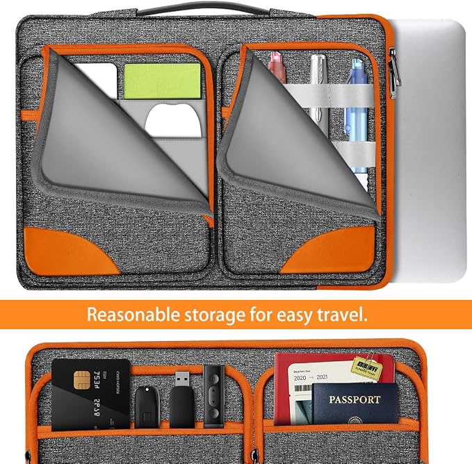 ZINZ Laptop Case 15 15.6 16 inches Sleeve Slim Briefcase Spill-Resistant Handbag - Image 4