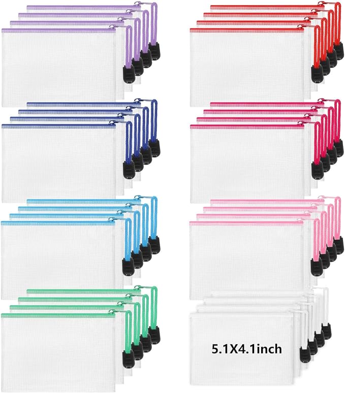 Jetec 32 Pcs Mesh Zipper Bags Toy Storage Bikini Organizer Bag Bolsas Para by Jetec