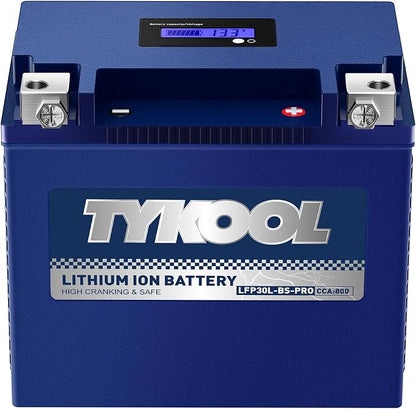 TYKOOL YIX30L/YTX30L-BS High Performance LiFePO4 Lithium Motorcycle Battery by TYKOOL