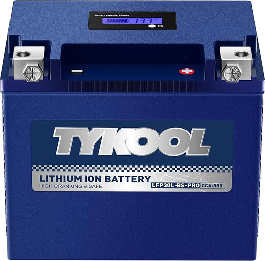 TYKOOL YIX30L/YTX30L-BS High Performance LiFePO4 Lithium Motorcycle Battery by TYKOOL