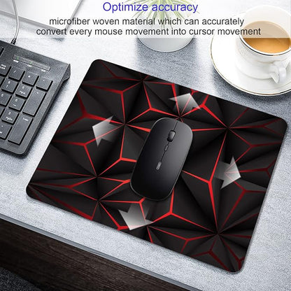 Abstract Art Mouse Pad with Personalized Red Design Computer Laptop Non-Slip - Image 3