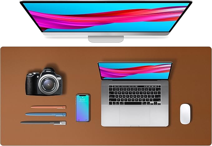 Aothia Leather Desk Pad Protector, Mouse Pad, Office Desk Mat, Non-Slip PU by Aothia