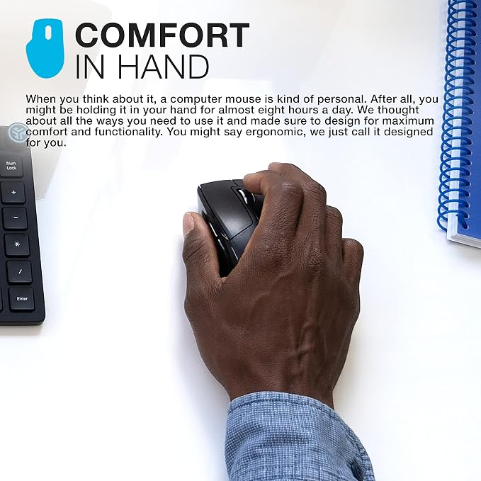 JLab JBuds Wireless Mouse, Connect Via Bluetooth or USB Wireless Dongle - Image 5