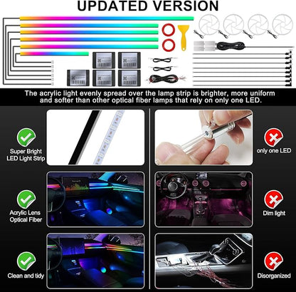 Dreamcolor Acrylic Interior Car LED Strip Light - Image 5