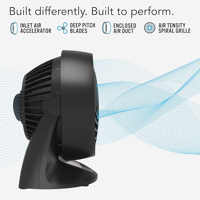 Vornado 133 Small Room Air Circulator Fan, 2 Speeds, Adjustable Head, Table Fan - Image 2