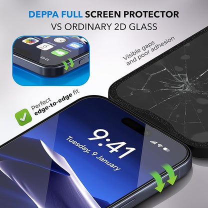 Deppa |2 Pack| for iPhone 16 Pro Anti-Blue Light Screen Protector | Scratch - Image 5