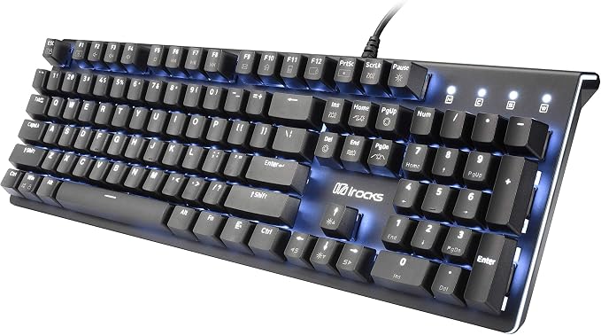 i-rocks K75M Illuminated Mechanical Keyboard, 104 Keys, by i-rocks