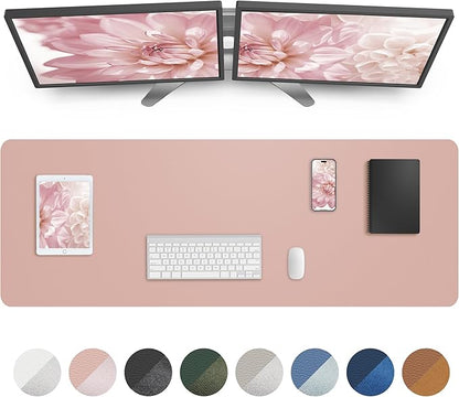 AFIING Leather Desk Pad Protector, Mouse Pad, Office Desk Mat, Non-Slip PU by AFIING
