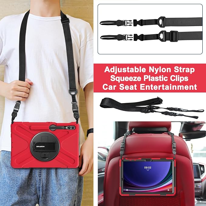 BRAECN for Galaxy Tab S10 Plus/S9 FE+/S9+/S7+/S8+/S7 FE 12.4 inch Case - Image 4