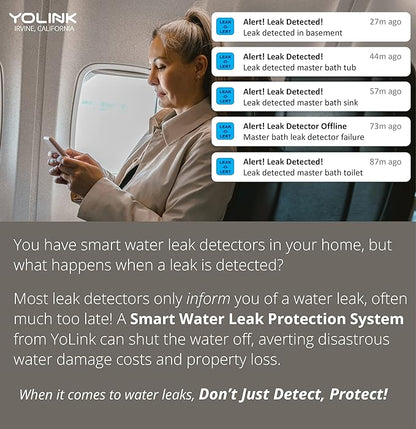 YoLink LoRa Smart Water Leak Protection System, Including 1/2" Commercial Grade - Image 6
