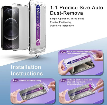 2 Pack Matte Screen Protector for iPhone 12 Pro Max 6.7-Inch Auto Dust Removal - Image 3