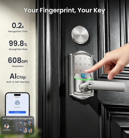 Veise VE029-E Wi-Fi Smart Lever Lock - Image 10
