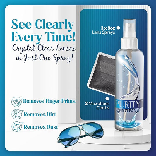 Purity Eyeglass Lens Cleaner Spray Kit - Image 2