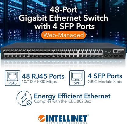 Intellinet 48 Port Web Managed Gigabit Ethernet Switch - Image 2