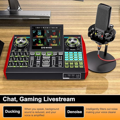 Podcast Equipment Bundle with 3.5mm Microphone and Live Sound Card, Audio - Image 5