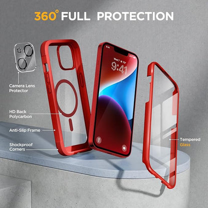 Miracase Magnetic for iPhone 14 Case 6.1", Full-Body Protective Bumper 14 Phone - Image 3