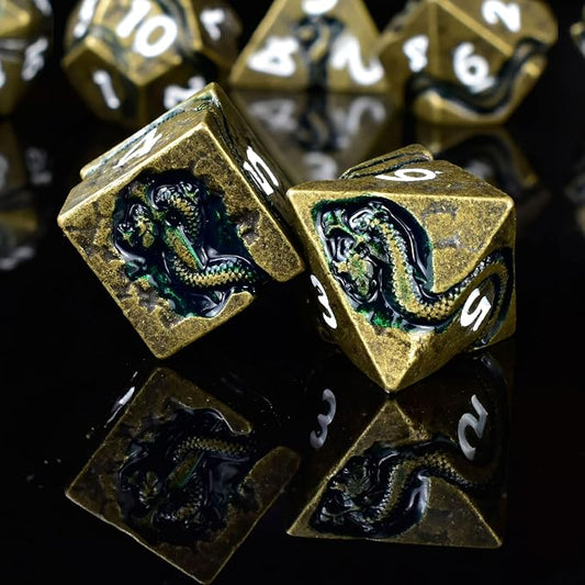 RULE DICE Metal D&D Dice, DND Dice Set, Polyhedral Dice - Image 2