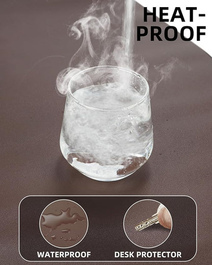 Non-Slip Desk Pad, Mouse Pad, Waterproof PVC Leather Desk Table Protector - Image 4