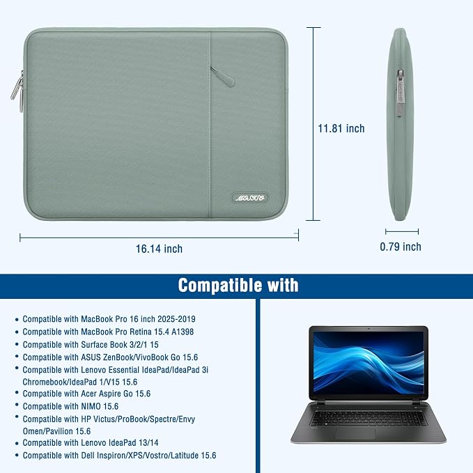 MOSISO Laptop Case 16 inch, 15-15.6 inch Laptop Sleeve Compatible - Image 5