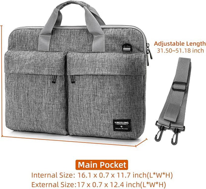 KINGSLONG 15.6 inch Laptop Shoulder Bag, Slim Shockproof Computer Sleeve - Image 5