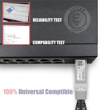 Elfcam® - 0.5m/1.64ft 10G Active Optical Cable AOC OM3 SFP+ to SFP+ 10Gbps - Image 4