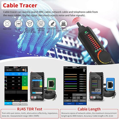 Multifunction RJ45 Network Caber Tester, Rechargeable Ethernet Cable Tracer - Image 4