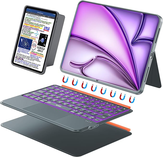 WIWU Keyboard Case for iPad Air 13 Inch 3 in 1 Magnetic Detachable Keyboard by WiWUOfficial