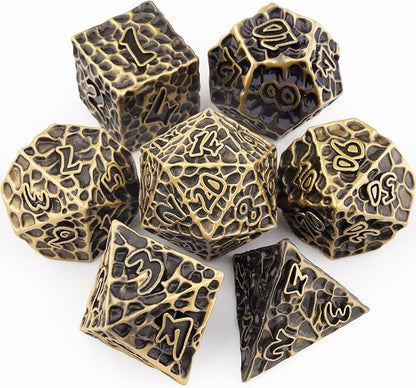 Haxtec Metal DND Dice Set Polyhedral D&D Dice Compatible by HaxtecDice