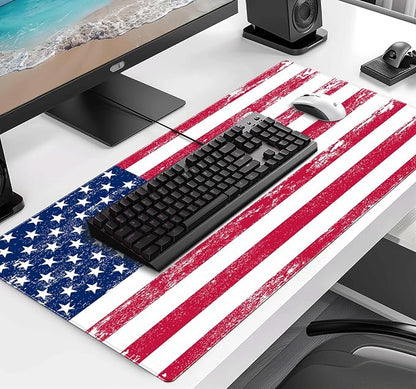 American Flag XXL Extended Mouse Pad, Patriot Large Laptop Pad, Waterproof - Image 3