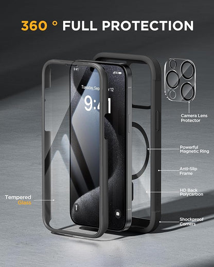 Miracase Magnetic for iPhone 15 Pro Max Case 6.7'' Full-Body Drop Proof Bumper - Image 2