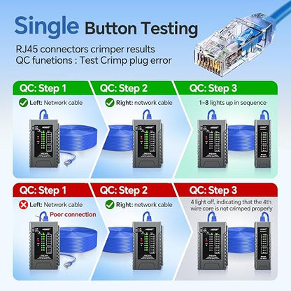 NOYAFA NF-468YS Network Cable Tester, Rechargeable RJ11 RJ45 Ethernet Cable - Image 4