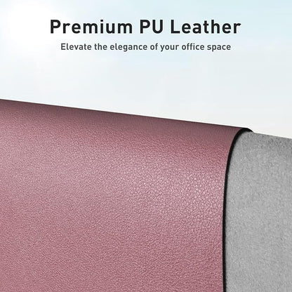 Aothia Leather Office Desk Mouse Pad Protector, Non-Slip PU Leather Laptop Desk - Image 2