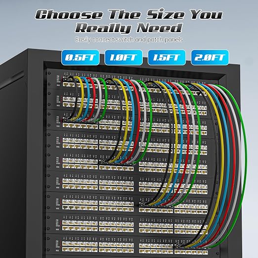 1 Foot Cat6 Patch Cables, Solid Pure Copper Patch Cord, Cat 6 Ethernet Cable - Image 6